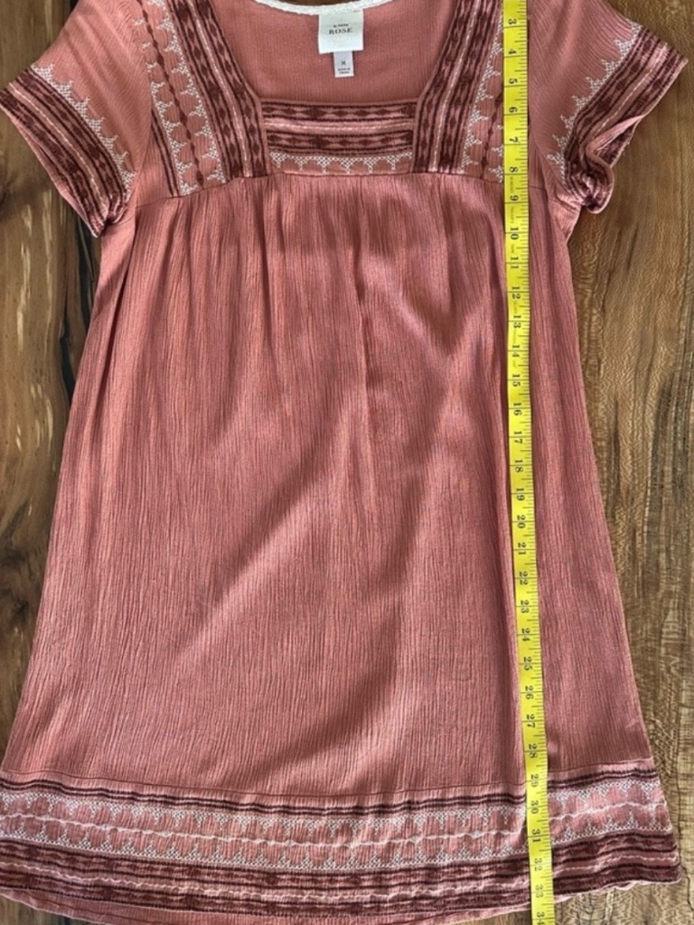 Knox Rose Dusty Rose Embroidered Sleeveless Boho Dress - Picture 8 of 13